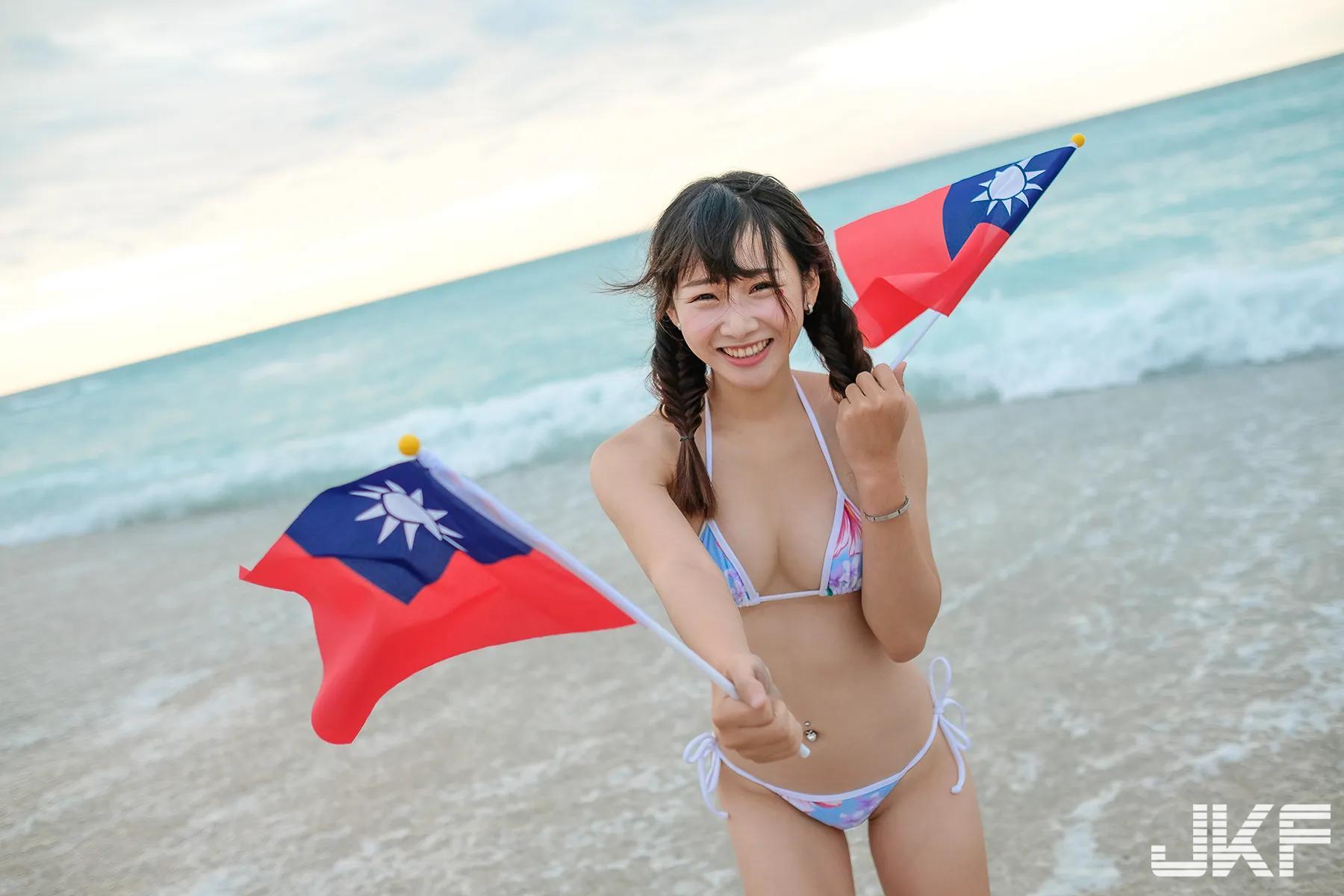 国庆特辑！性感三模，澎湖海滩美景美色大奔放～(5)