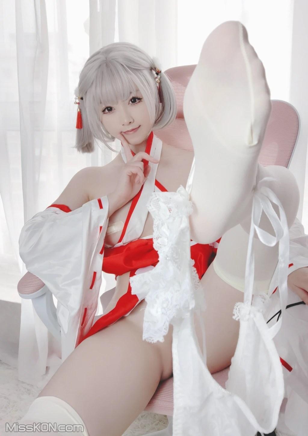 Coser@Asagiriai (愛ちゃん): 巫女服自拍 (40 photos)(27)