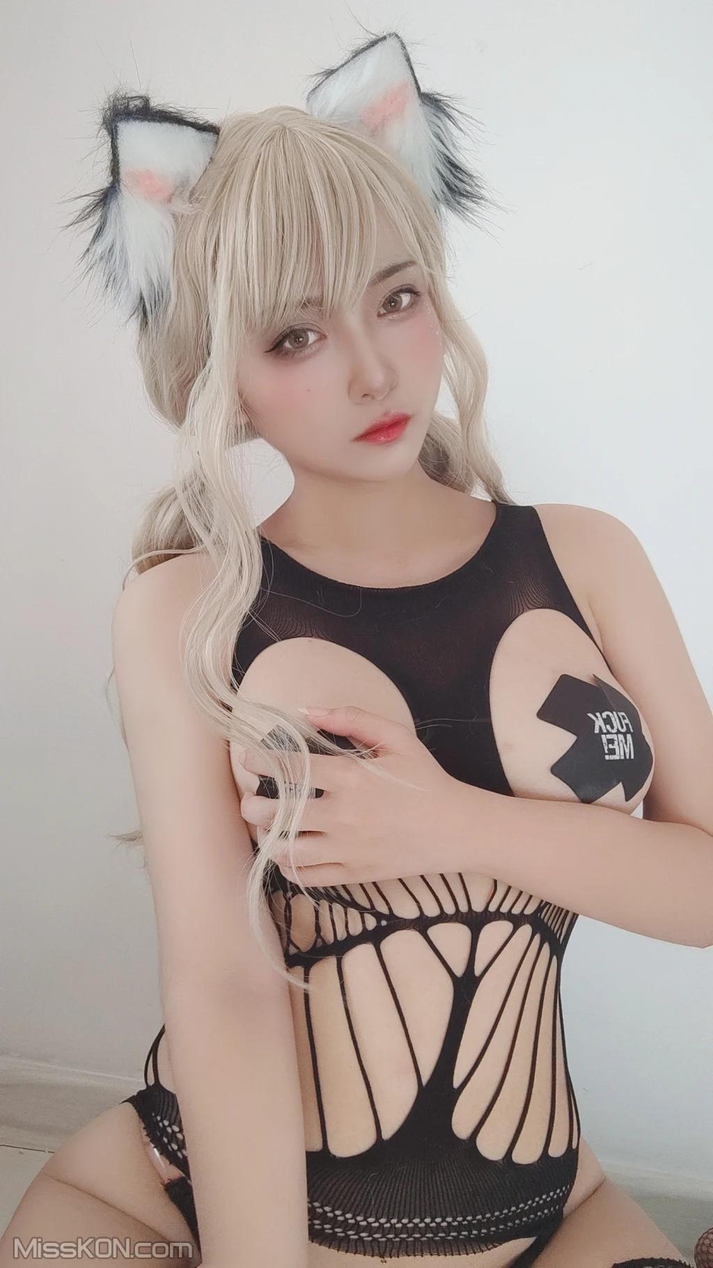 Coser@洛璃LoLiSAMA: 黑色蕾丝自拍 (93 photos )(14)