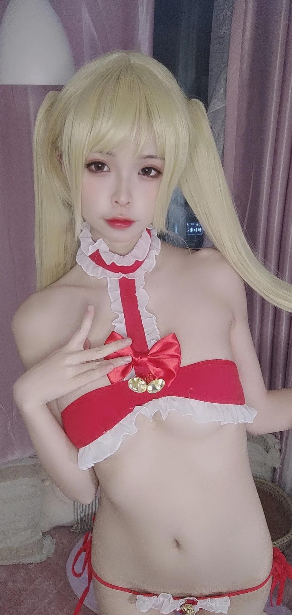 網絡美女可可老師情人節禮物主題性感紅色情趣服飾秀白嫩肌膚完美誘惑寫真61P(42)