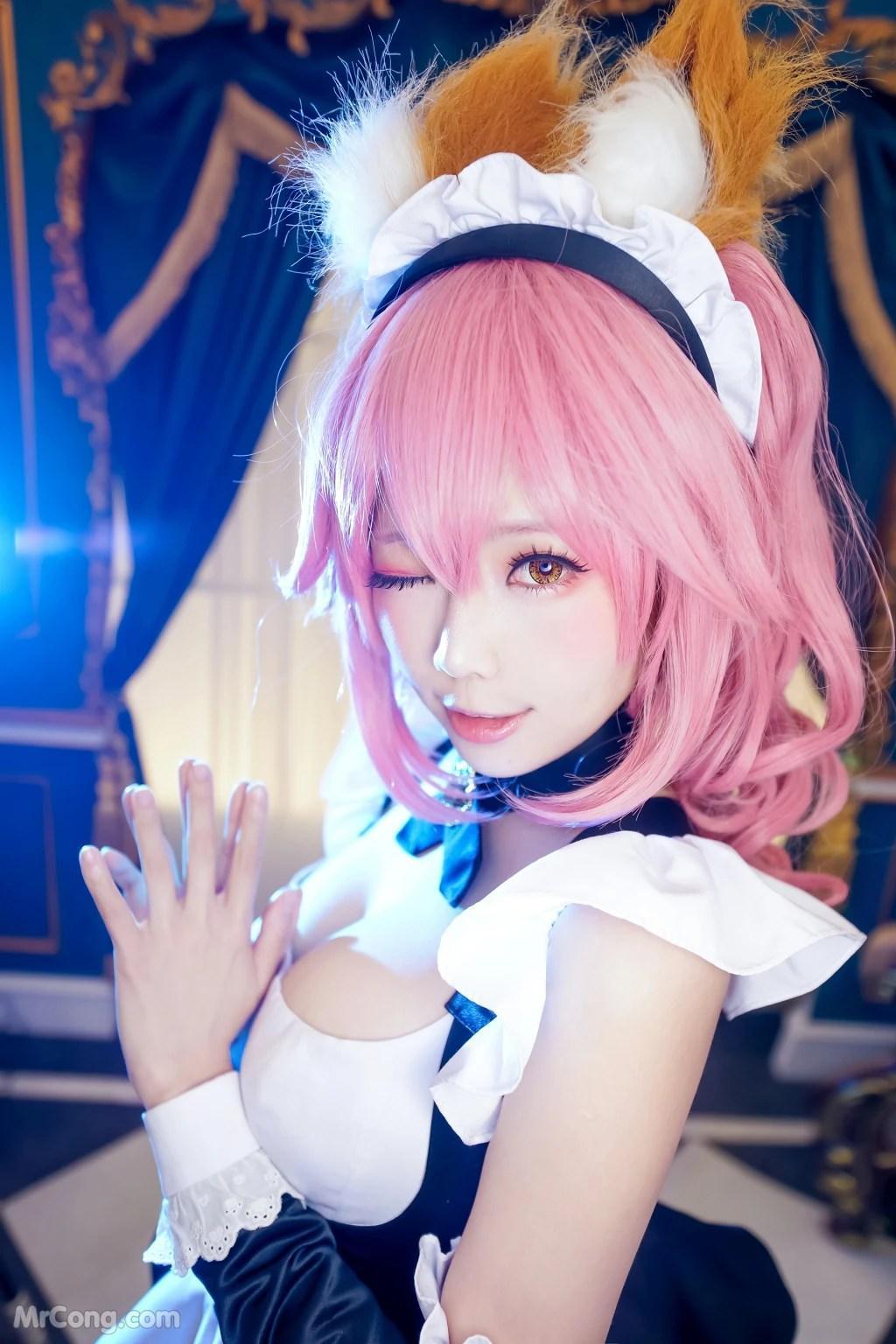 Coser@Ely_eee (ElyEE子): 玉藻前女仆 (45 photos)(45)