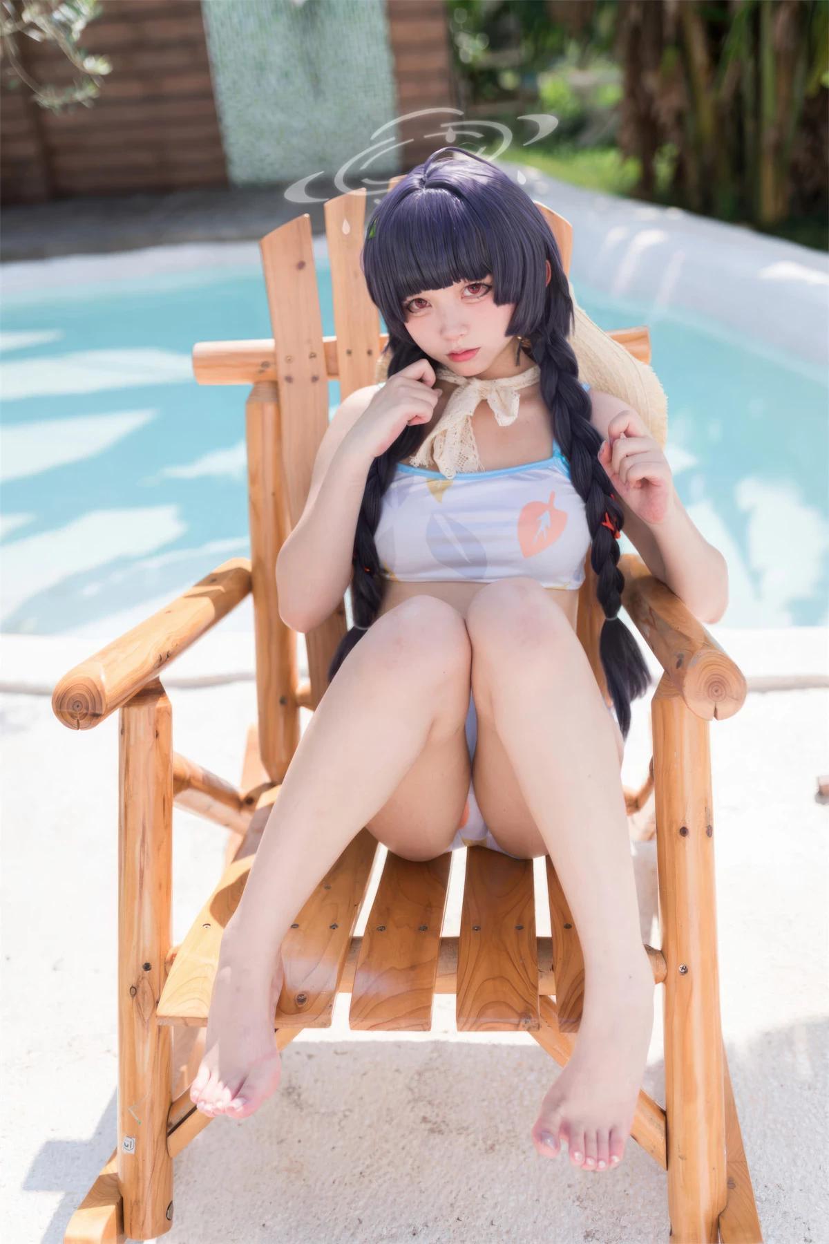 Cosplay 花鈴 碧藍檔案 美游泳裝(35)