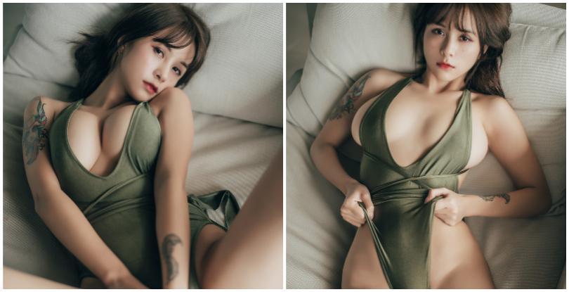 「巨乳正妹」夏美酱的极上诱惑！包不住的美乳加上开腿视角，最情欲的女体飨宴！-小湿妹图(1)