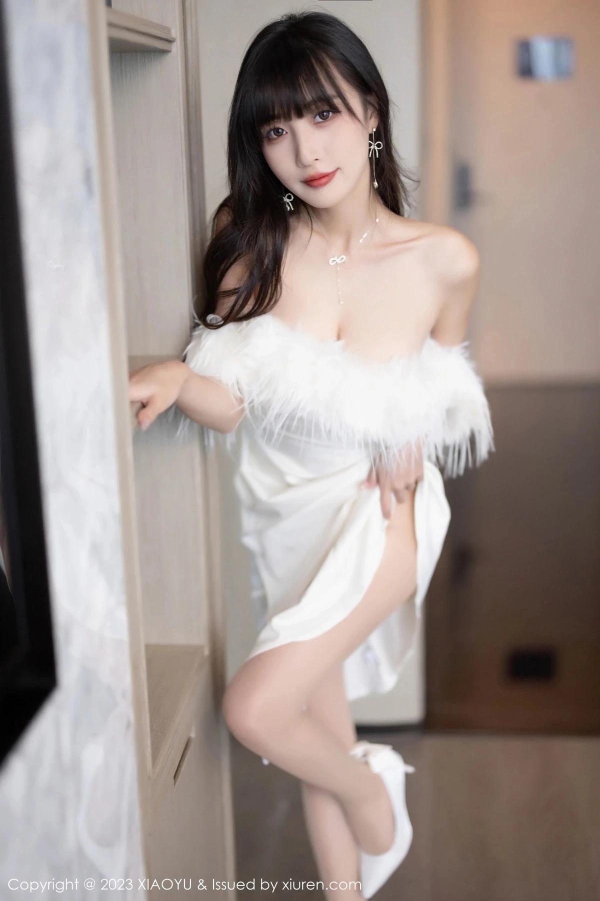 [XiaoYu畫語界]Vol.1120_模特林星闌白色蕾絲情趣內衣+露肩連衣裙秀曼妙身姿誘惑寫真102P(38)
