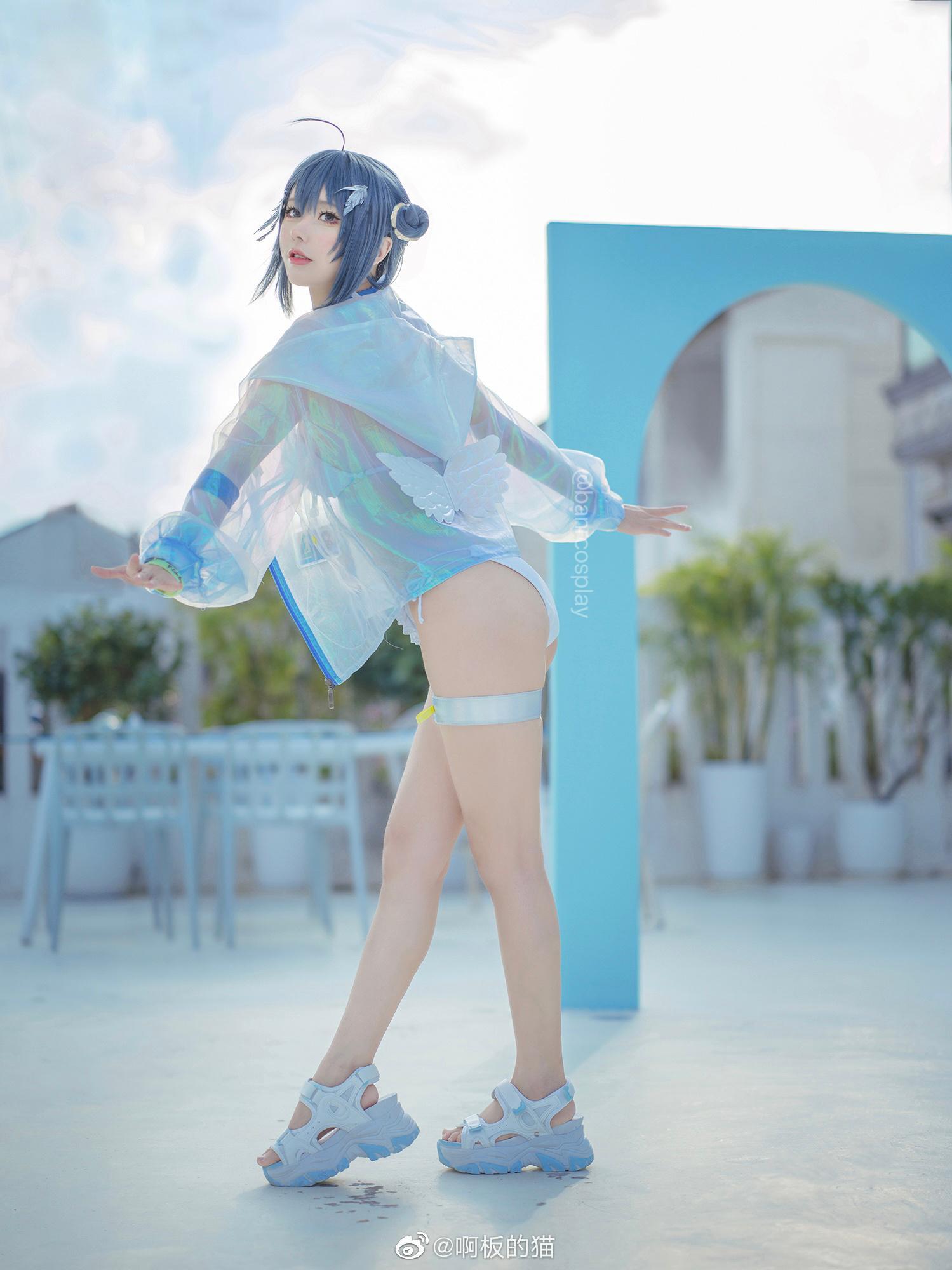 明日方舟羽毛笔泳装cos夏卉FA210 cn啊板的猫(9)