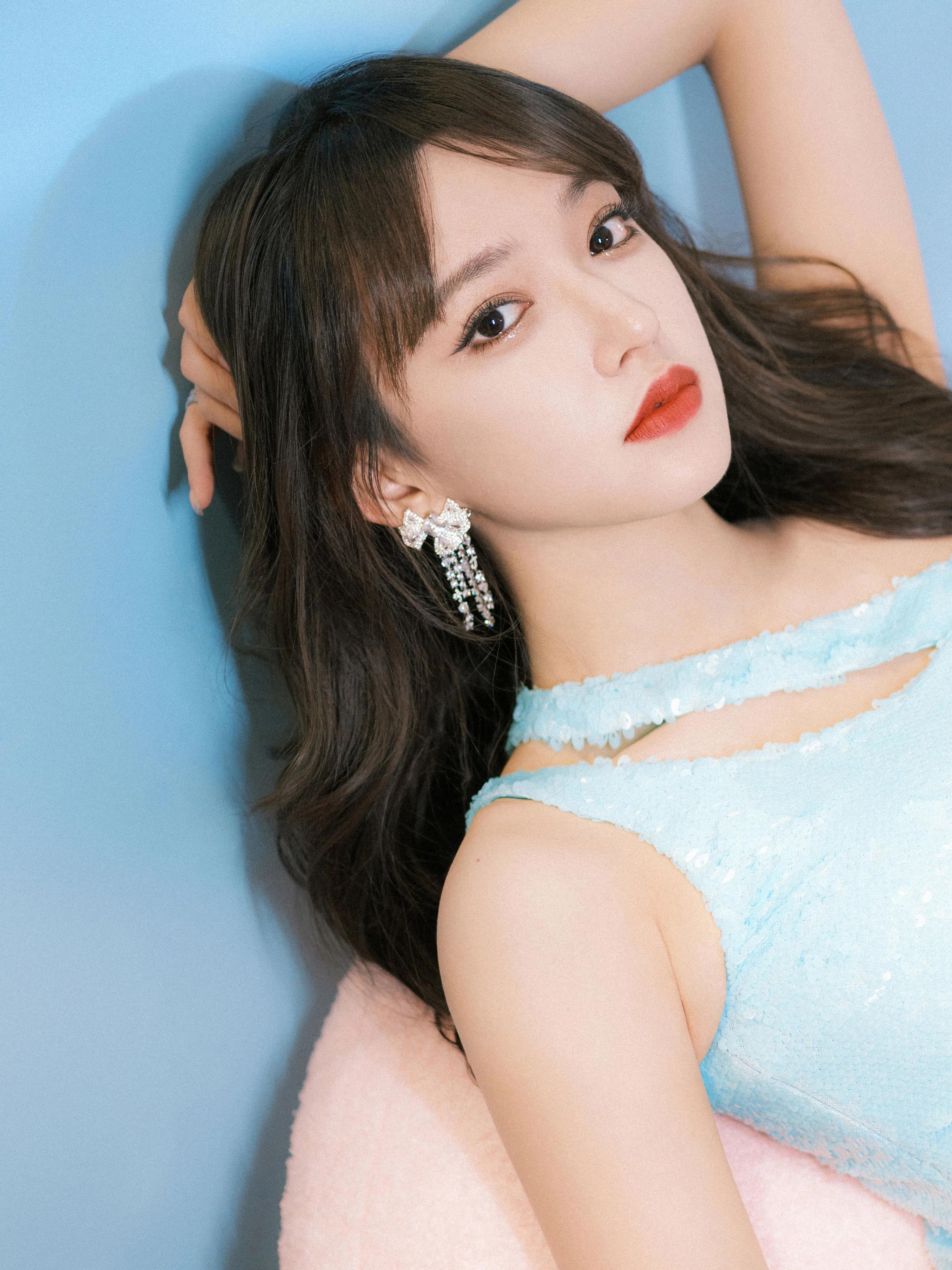 粉蓝氛围掠光影—程潇[高清套图](5)