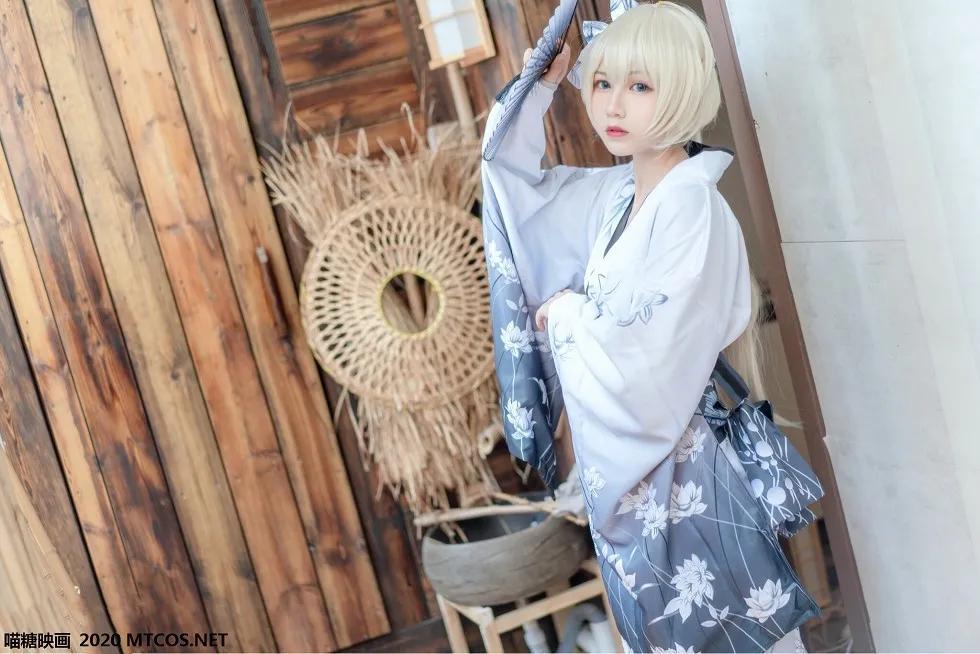 Cosplay穹妹日式私房性感和服秀白嫩美腿迷人诱惑写真(22)