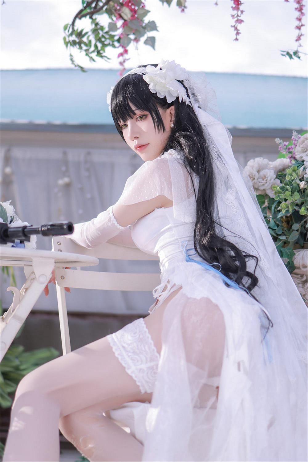 水淼Aqua《少女前线-95式》性感婚纱华丽登场(29)