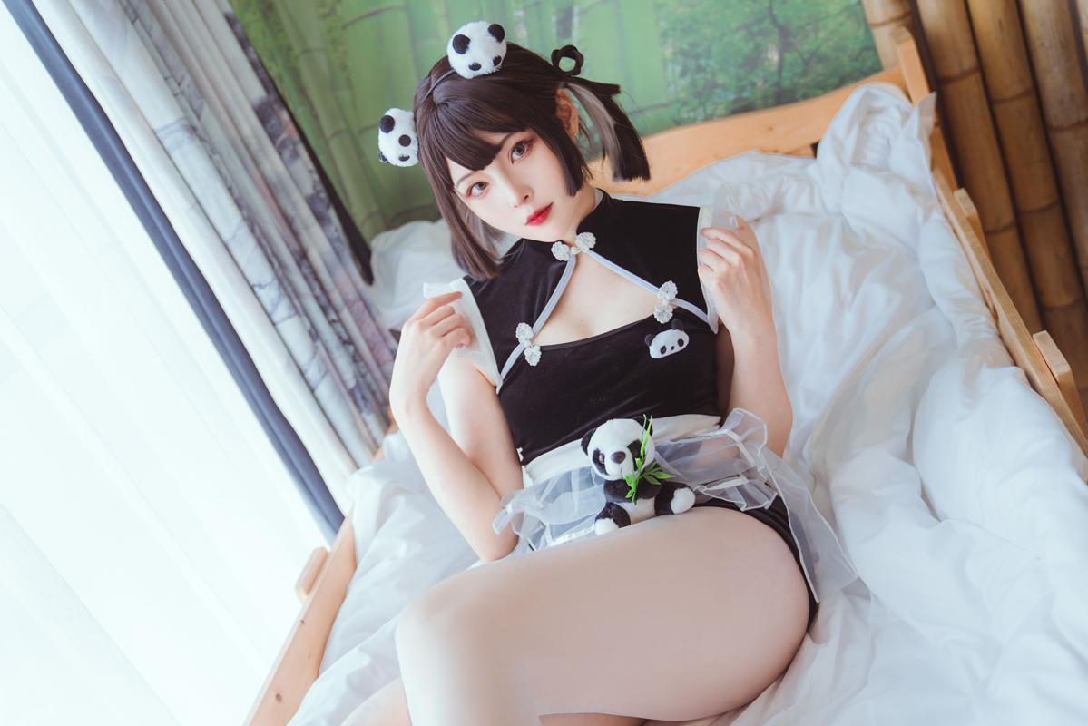 [Cosplay] Natsuko夏夏子 熊猫女仆(8)