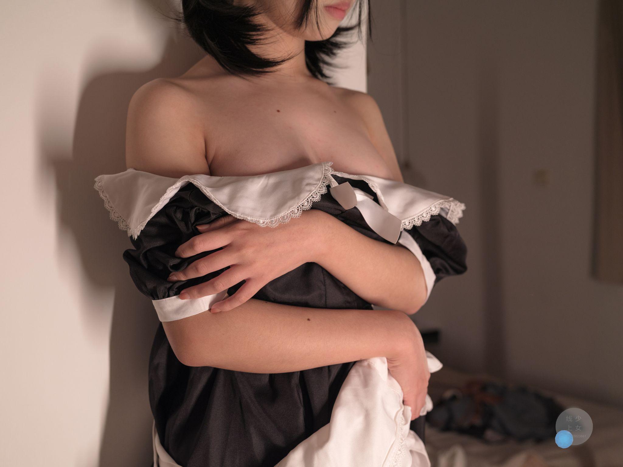 少女秩序: R18 童颜巨乳小萝莉 露脸女仆白丝诱惑 (102 photos )(17)