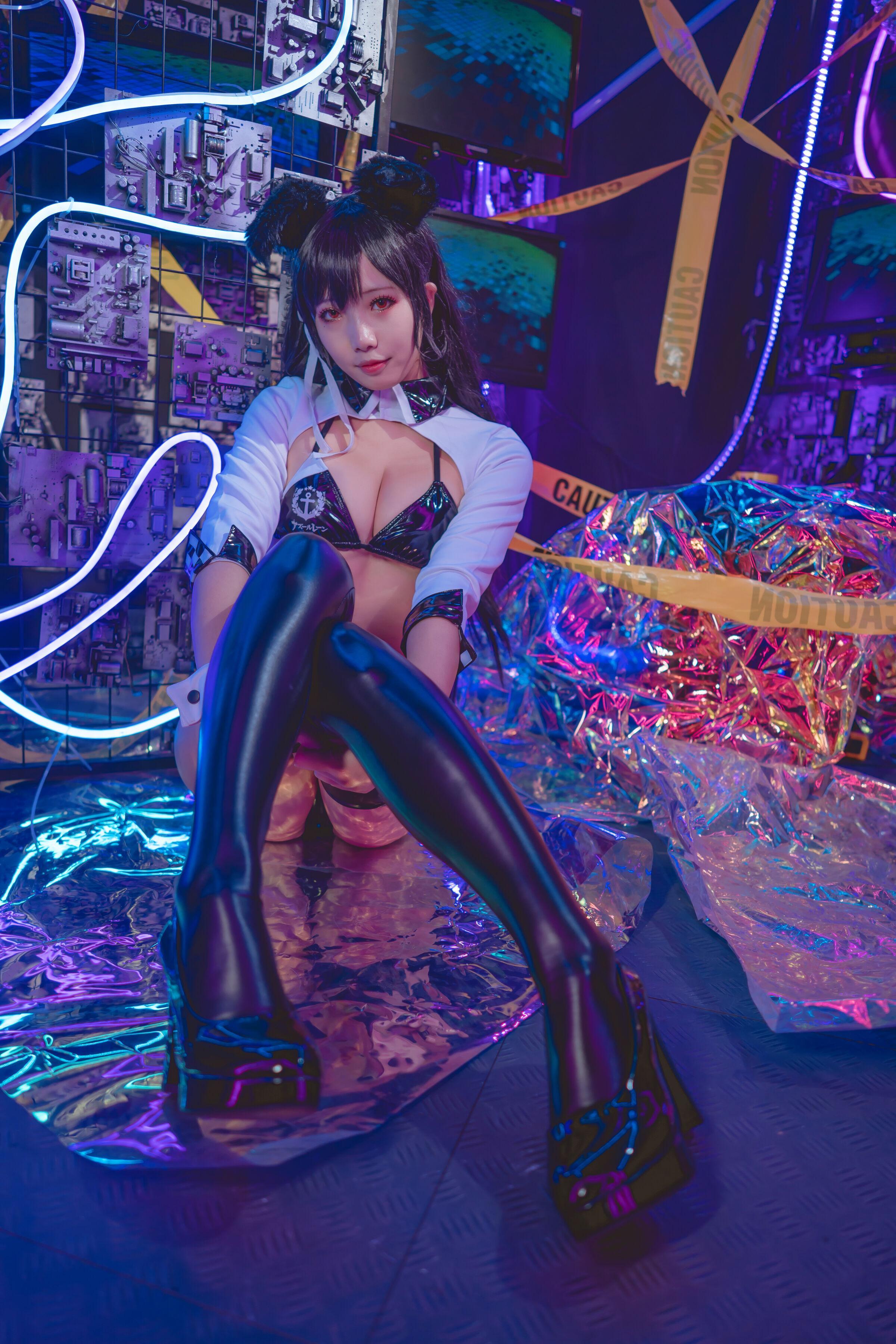 碧蓝航线 爱宕 机车服 墨玉w(41)