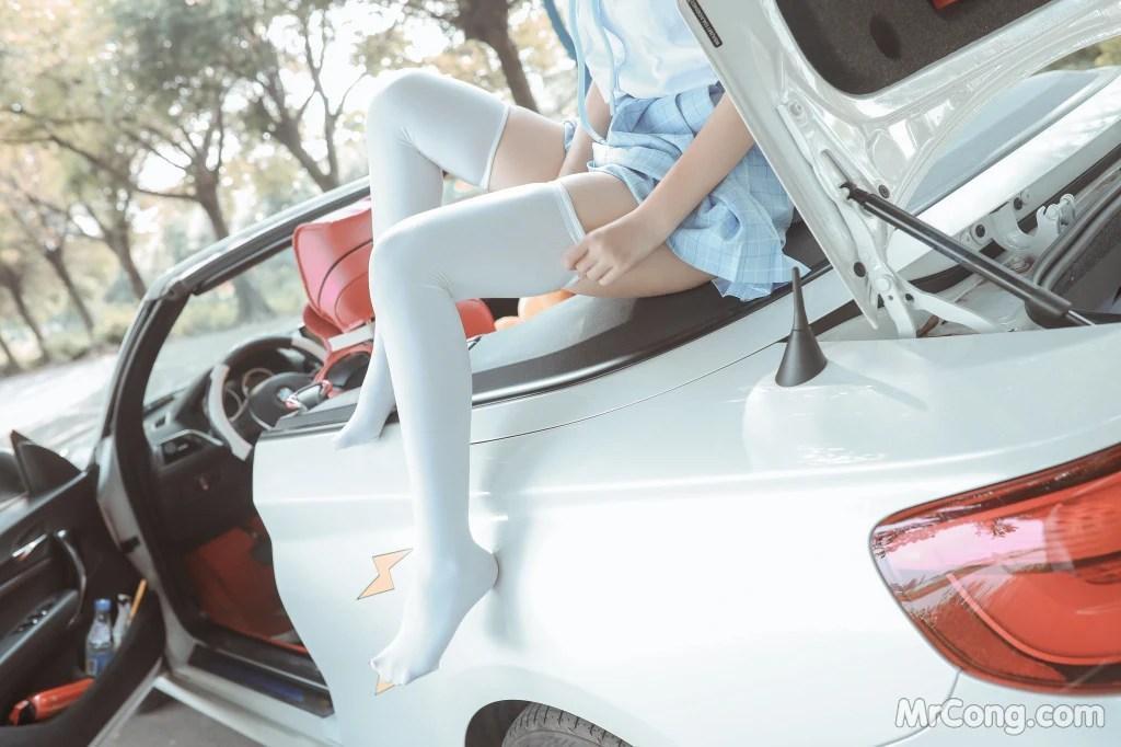Coser@不呆猫: 白丝过膝袜 (21 photos )(13)