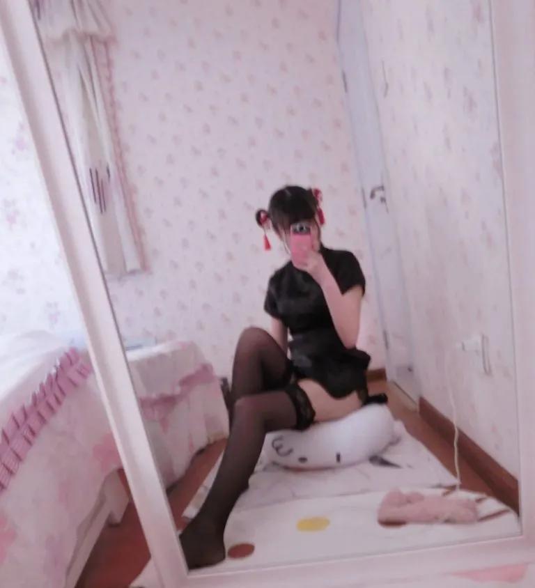 H工口小学生赛高 黑色旗袍(15)