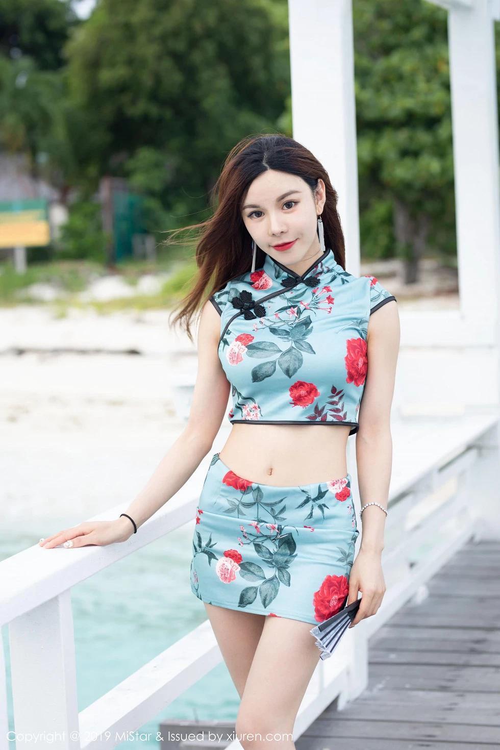 [MiStar魅妍社]Vol.306_嫩模沈佳熹仙本那旅拍戶外華麗古韻旗袍裝扮性感寫真40P(35)