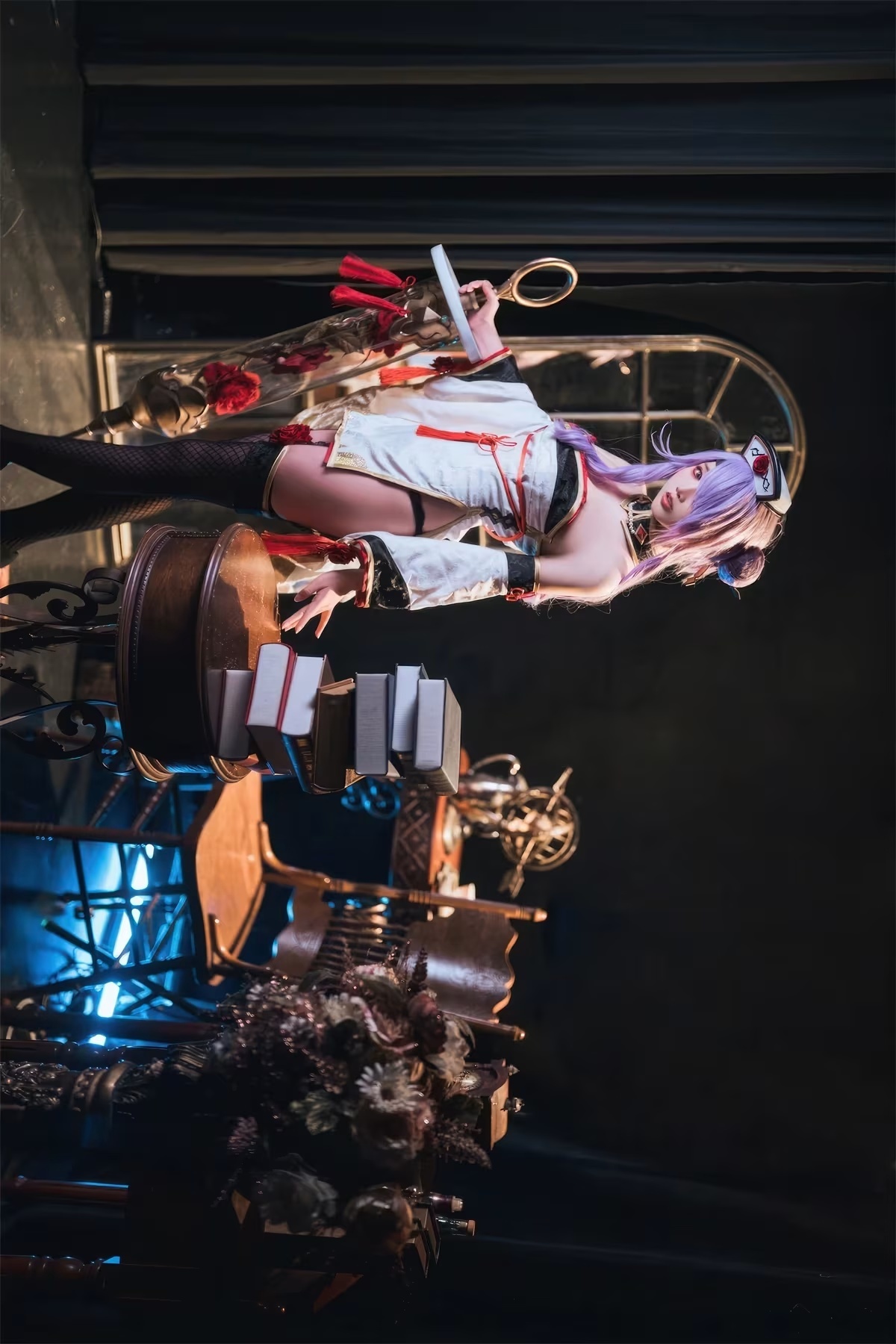 Cosplay 麵餅仙兒 – 碧藍航線 奧古斯特 女僕 – 公主連結Re：Dive 宵濱深月(48)