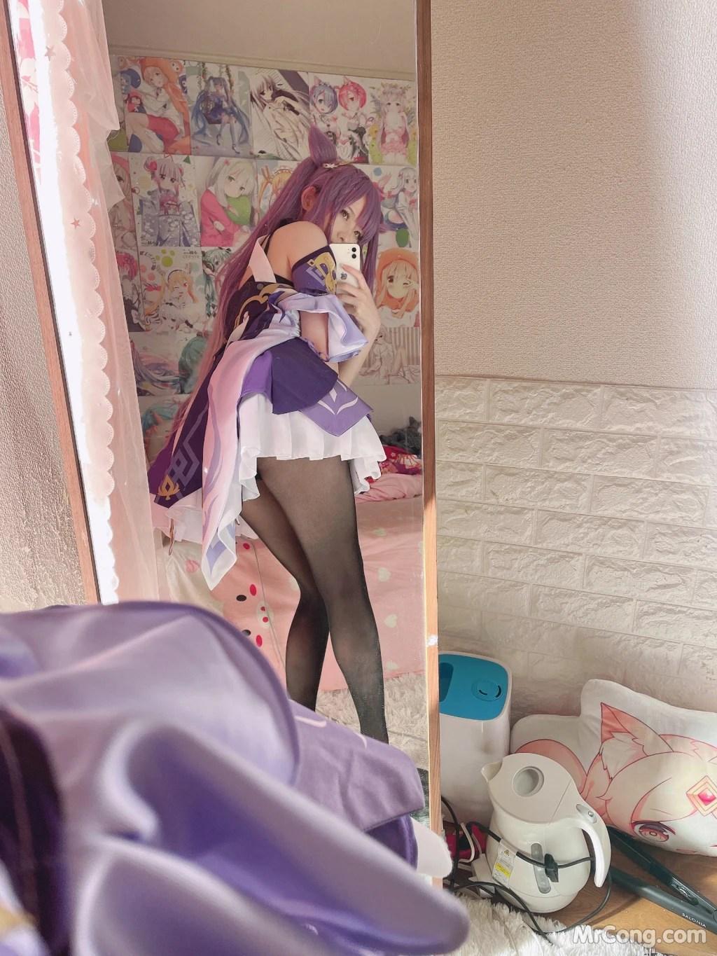 Coser@习呆呆: 刻晴 Genshin Impact Keqing (60 photos )(15)