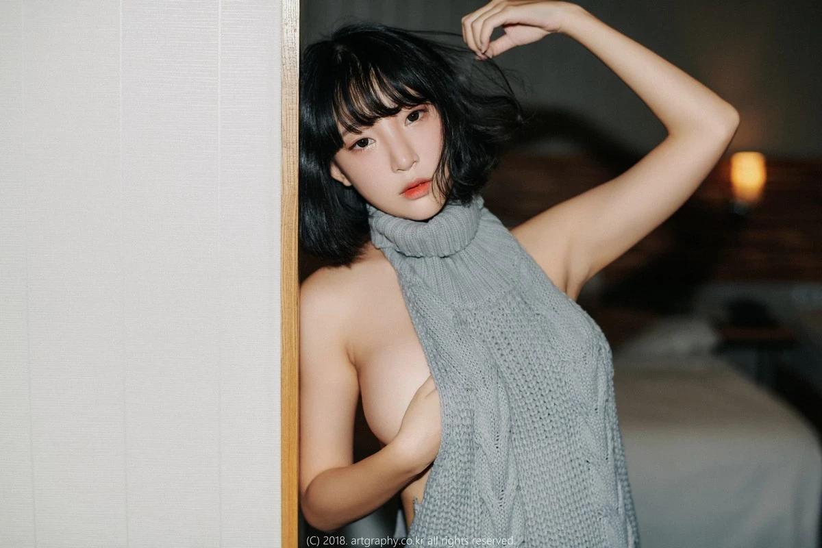 [Artgravia]Vol.038_巨乳少女姜仁卿戶外性感比基尼+開背毛衣秀惹火身材誘惑寫真49P(22)