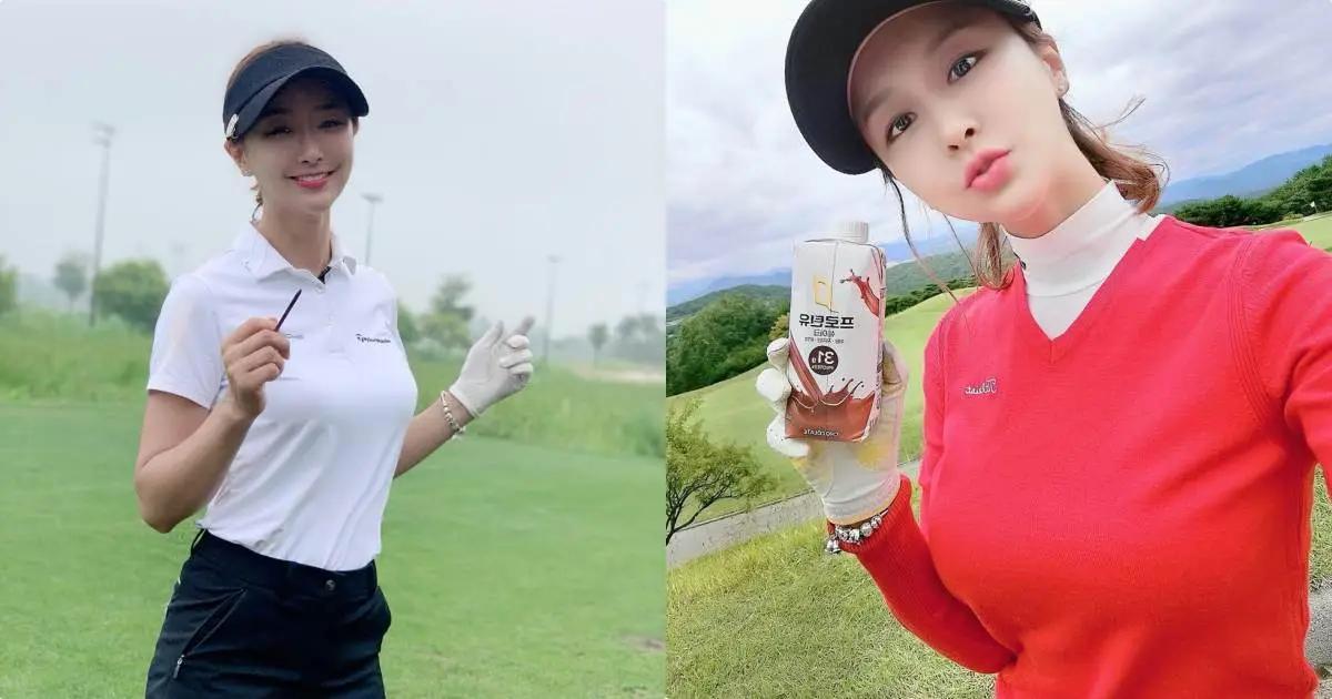 高尔夫球辣妹「大长辈好极品」，打球时的「诱惑胸型」太可口！-小湿妹图(1)