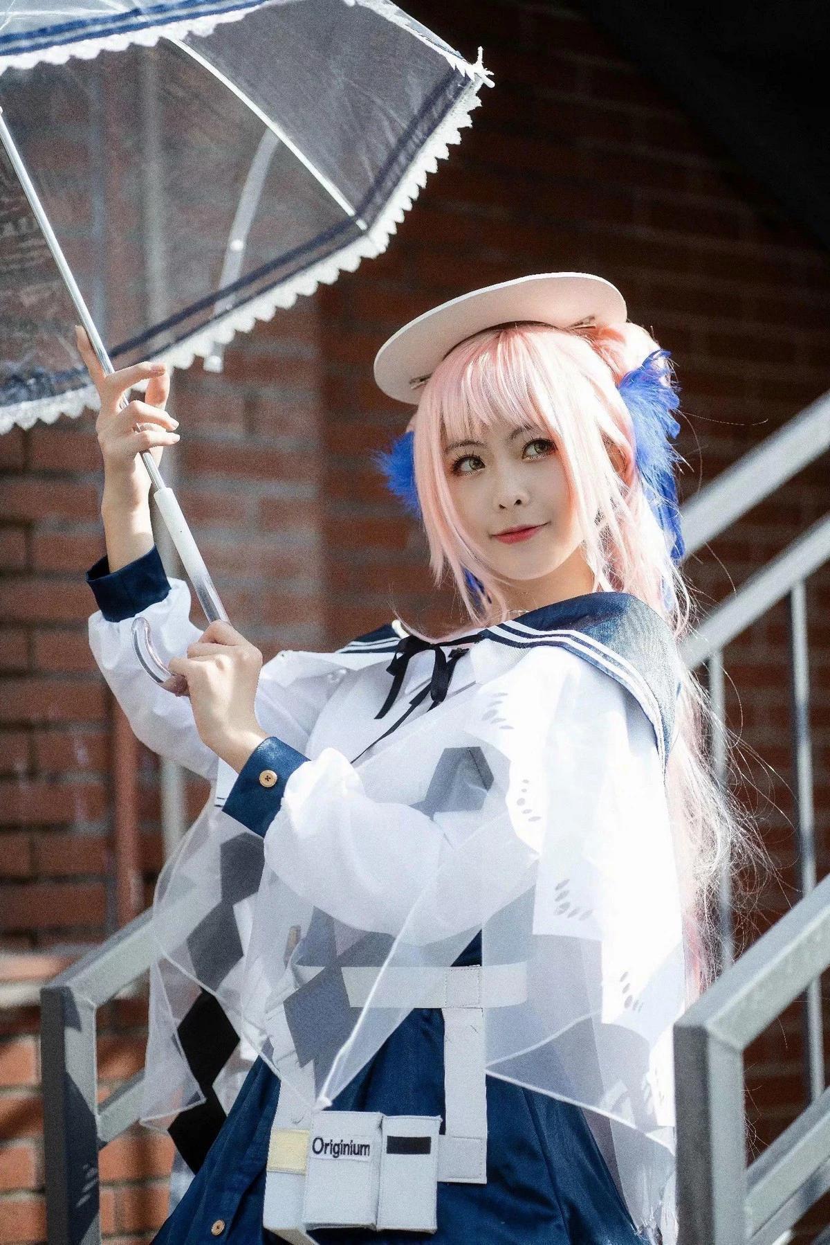 Coser美女櫻島嗷一明日方舟Cos正片主題戶外美女武士+精靈服飾性感迷人寫真96P(80)