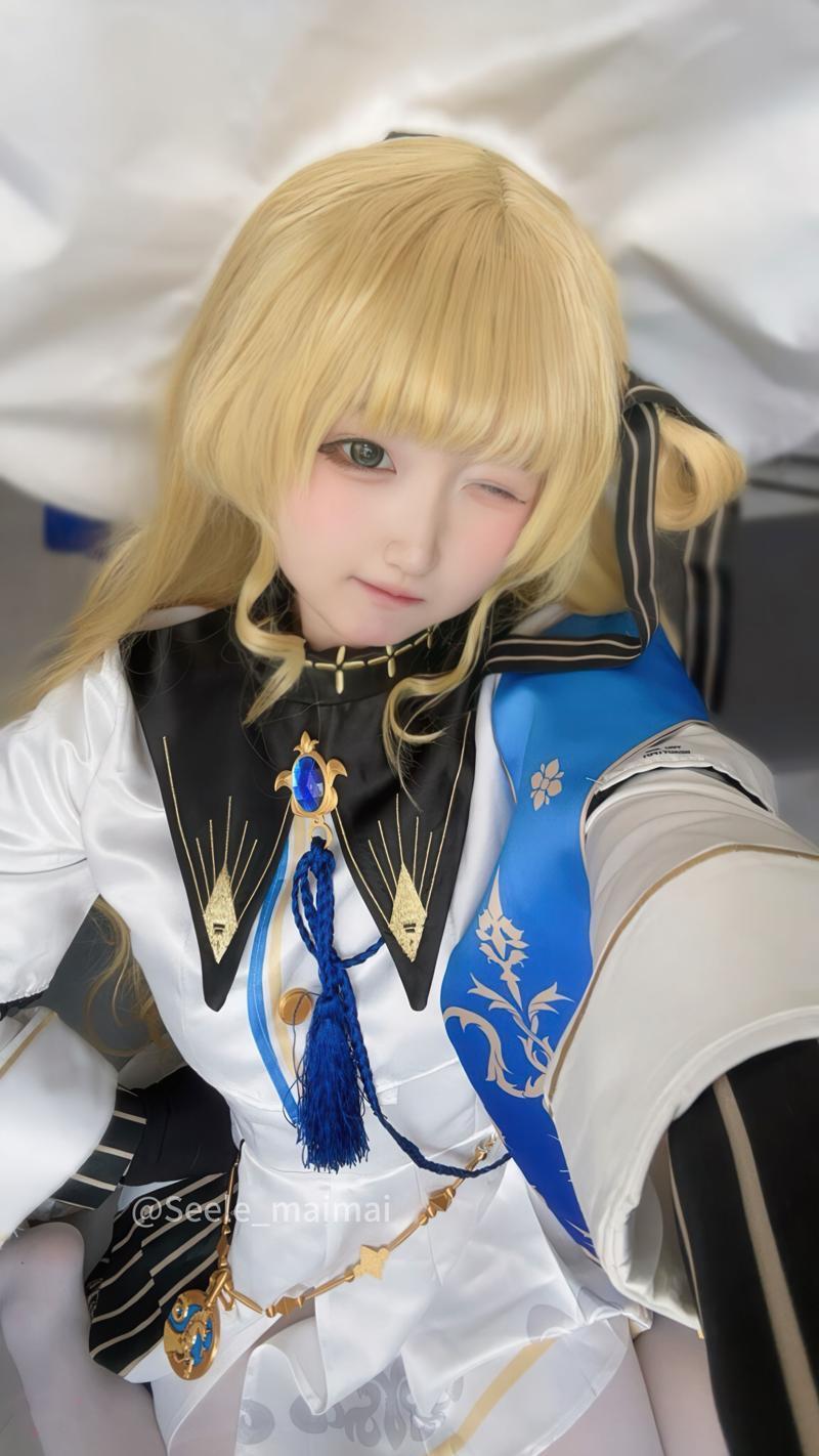 [Cosplay] Seele麦麦 – 鸣潮 菲比&卡提希娅·蓝色花海物语(84)