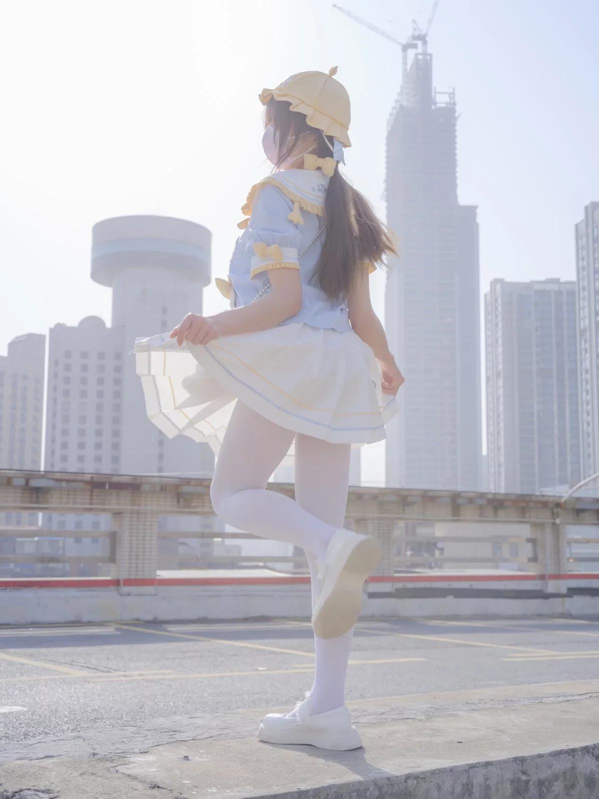 蘿莉寫真機構森蘿財團春雪主題戶外性感百褶裙下超薄白絲褲襪秀美腿誘惑寫真115P(47)