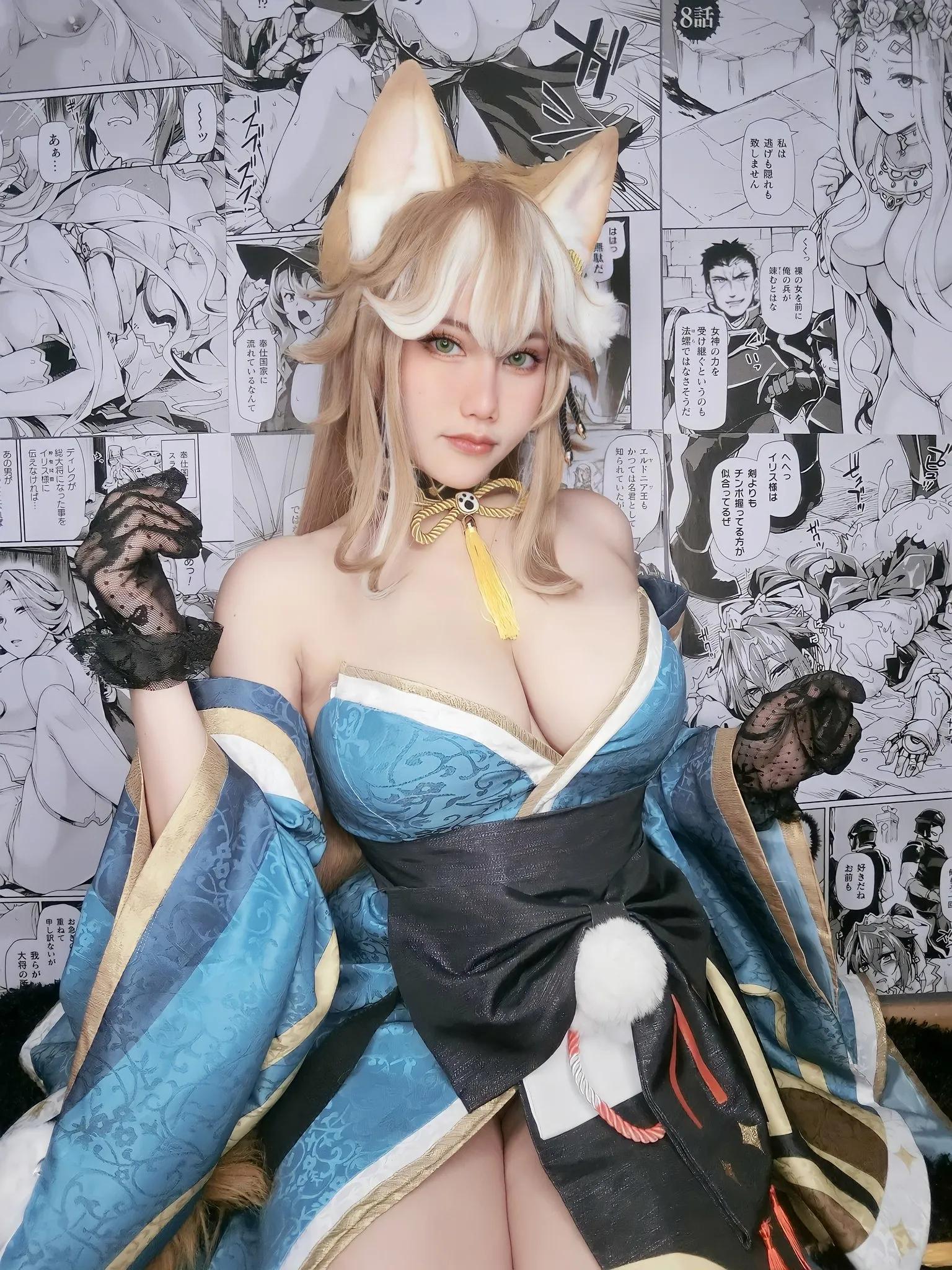 狠角色！大奶Coser白皙嫩体x爆乳翘臀战力引爆　风骚色气浓到化不开(23)