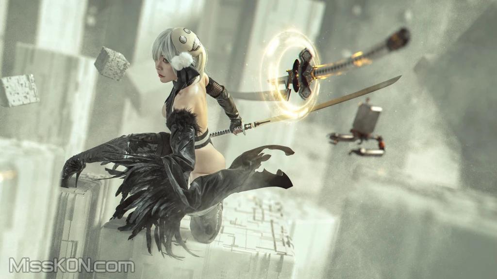 Coser@爆机少女喵小吉 (Nekokoyoshi): Nier 2B (42 photos)(37)