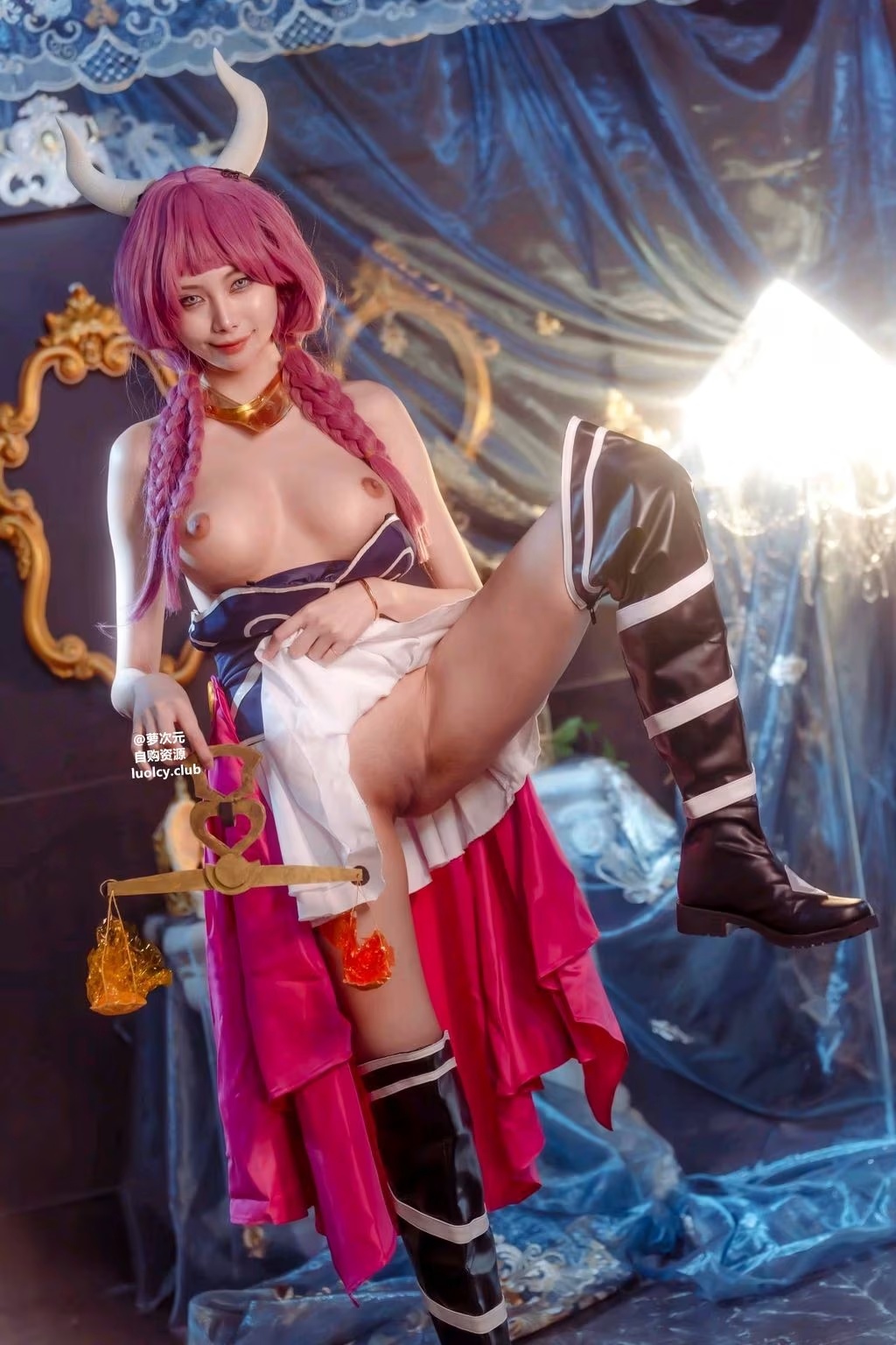 Coser Haruka芸希：阿烏拉命我解衣，雙女神秘享歡愉(10)