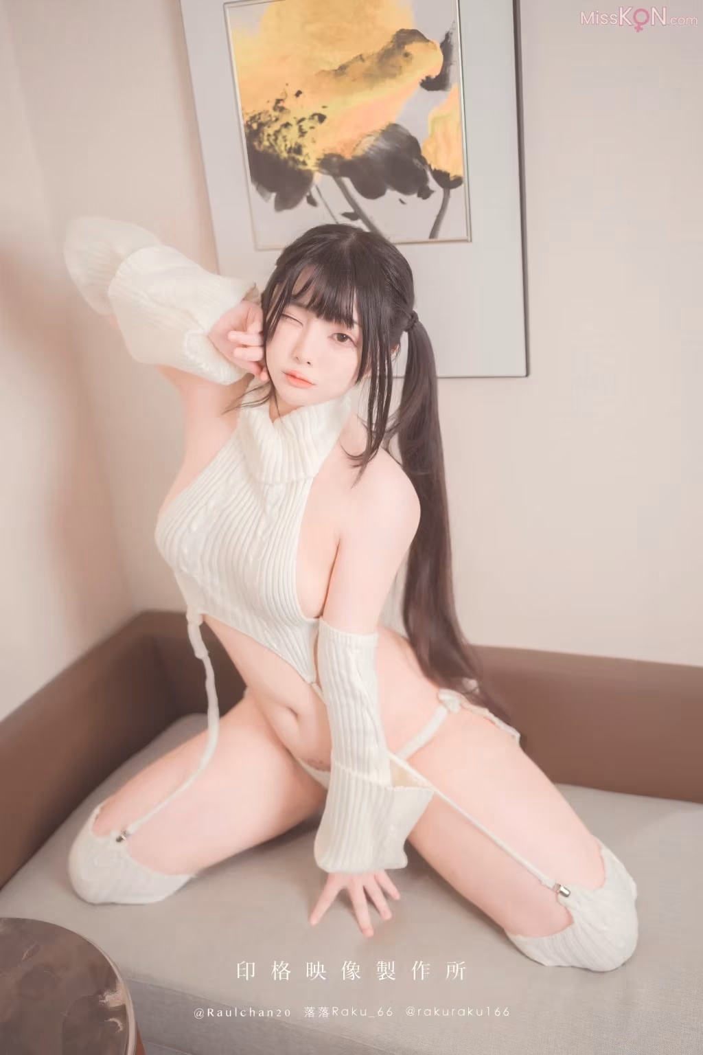 落落角色扮演：性感毛衣情趣圖集(33)