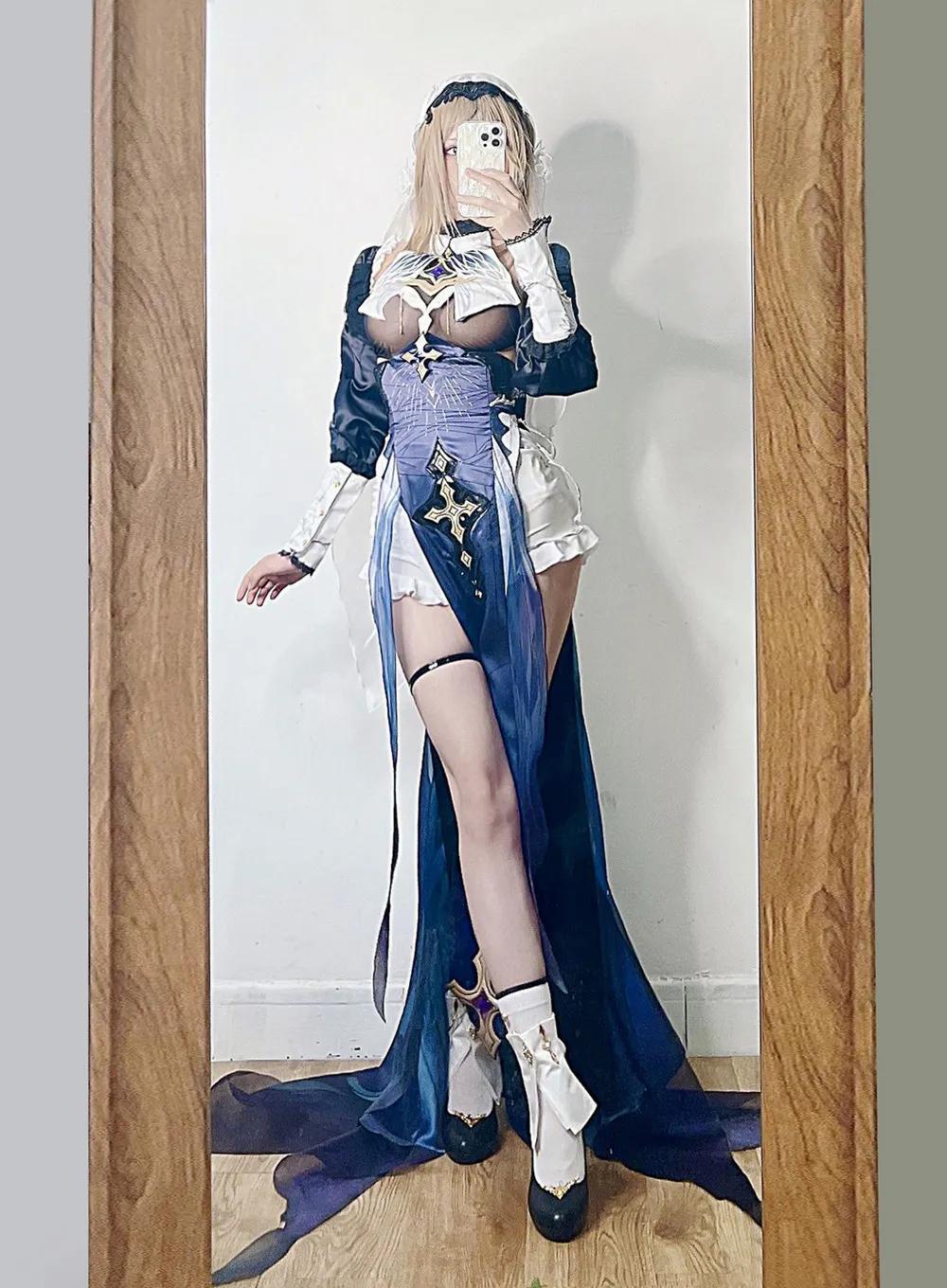 水淼Aqua《崩坏3-阿波尼亚》充满骚气修女装太犯规(33)