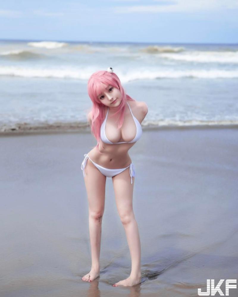 肚子都饿了！白皙正妹「童颜大包子」看起来太美味！鲜嫩美乳形状「饱满溢出」！-小湿妹图(8)