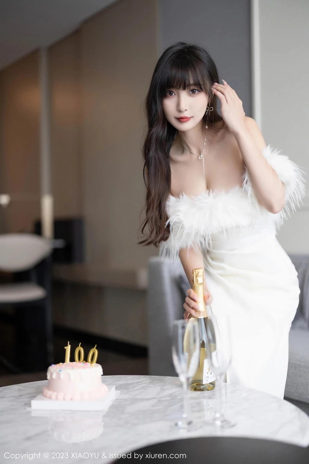 [XiaoYu畫語界]Vol.1120_模特林星闌白色蕾絲情趣內衣+露肩連衣裙秀曼妙身姿誘惑寫真102P(13)