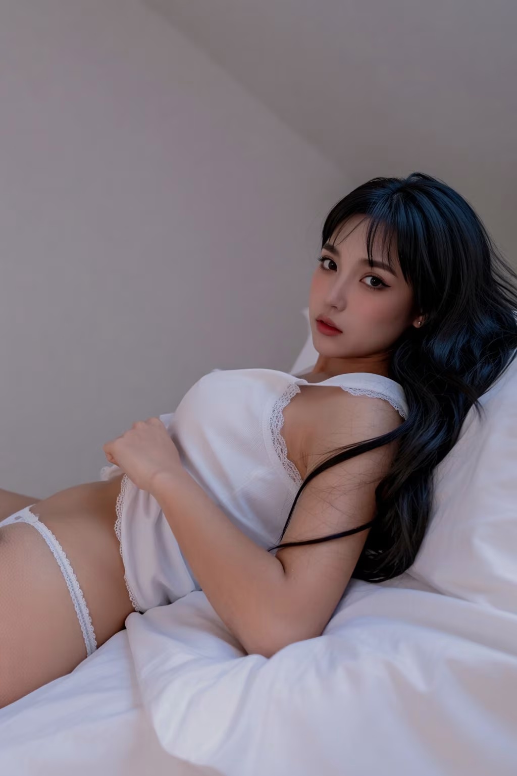 AI增強：韓國女星埃利床上唯美寫真(14)