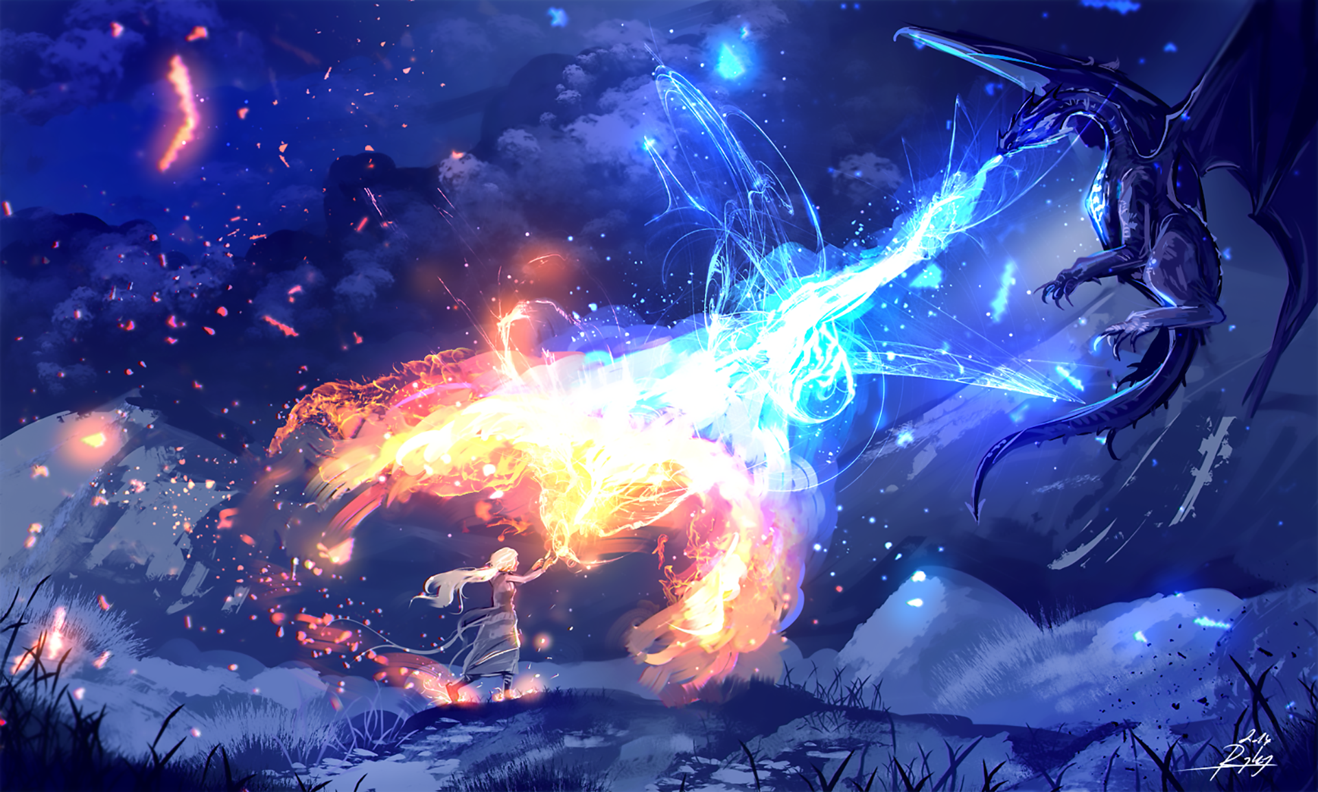 Cool Ice Cool Fire Dragon Wallpaper Novocom Top