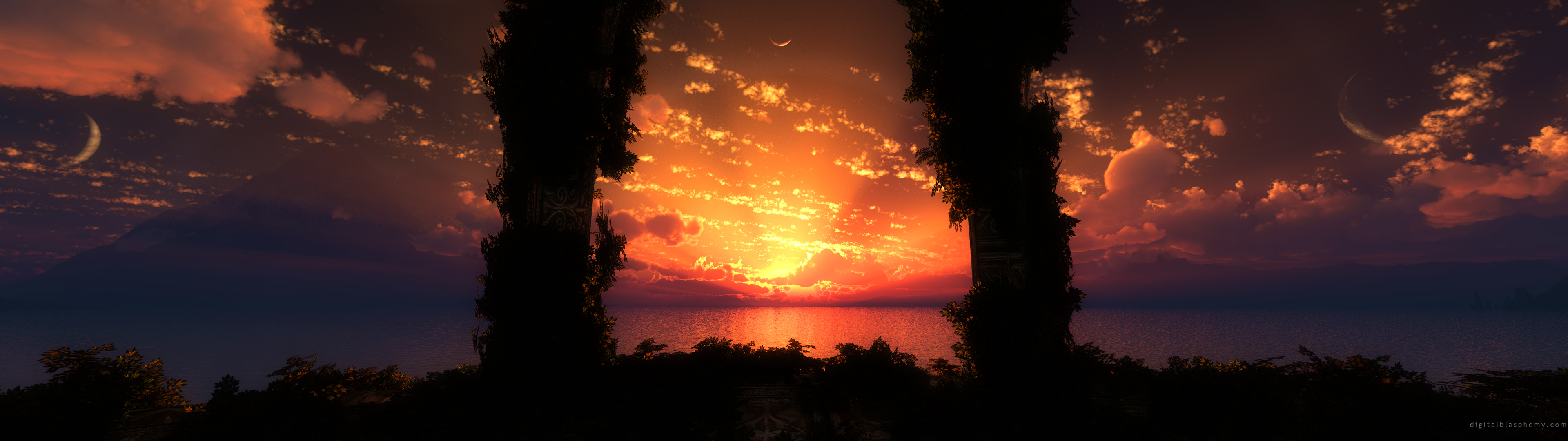 Sonnenuntergang Wallpapers, Hintergründe | 3840x1080 | ID:302972