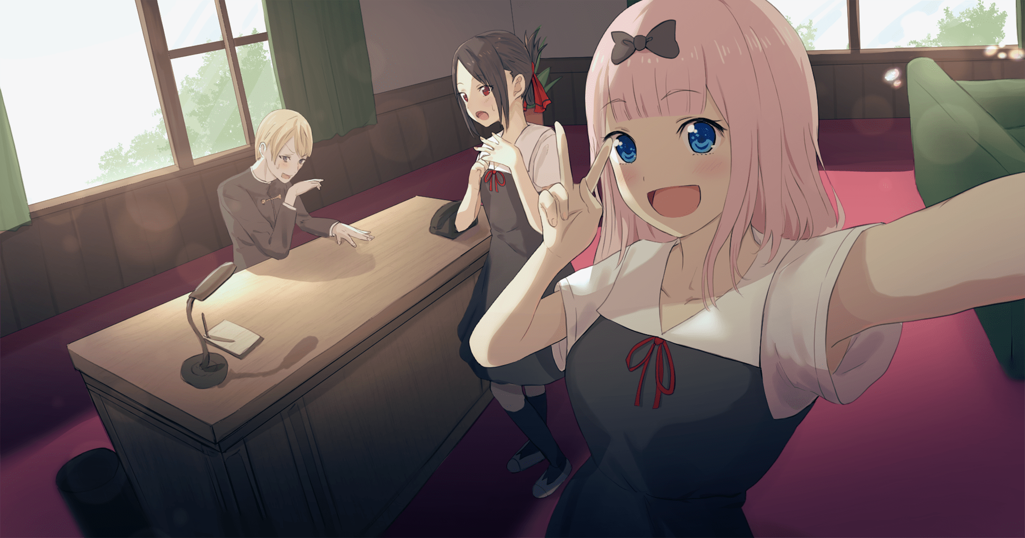 62 wallpapers found for #chika fujiwara. Kaguya, Miyuki and Chika HD Wallpaper | Background Image | 2057x1080