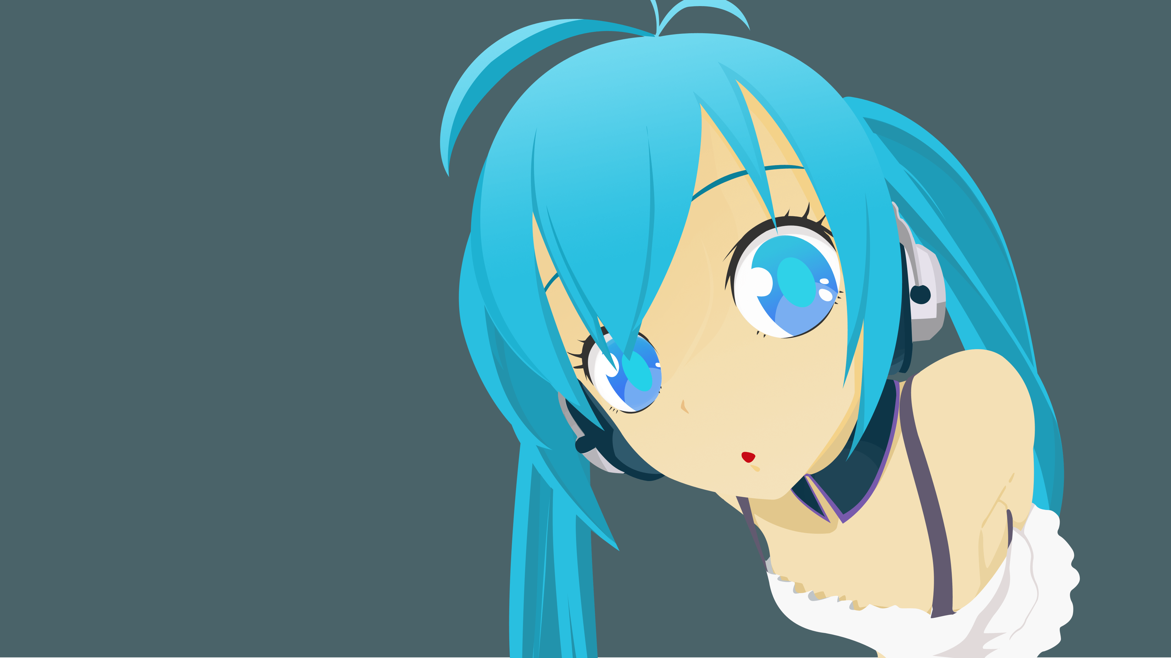Miku post manga anime, manga girl, kawaii anime girl, anime art girl,. Hatsune Miku Minimalist 4k Ultra Hd Wallpaper Background Image 3840x2160