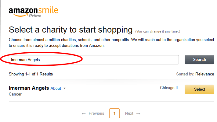 Shopping Amazon Donate Portion Of Your Purchases To Imerman