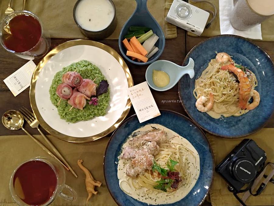 台中村口微光｜培根花生湯圓燉飯 紹興酒奶油雞腿義大利麵 中西合併好厲害 逢甲巷弄義式小餐館