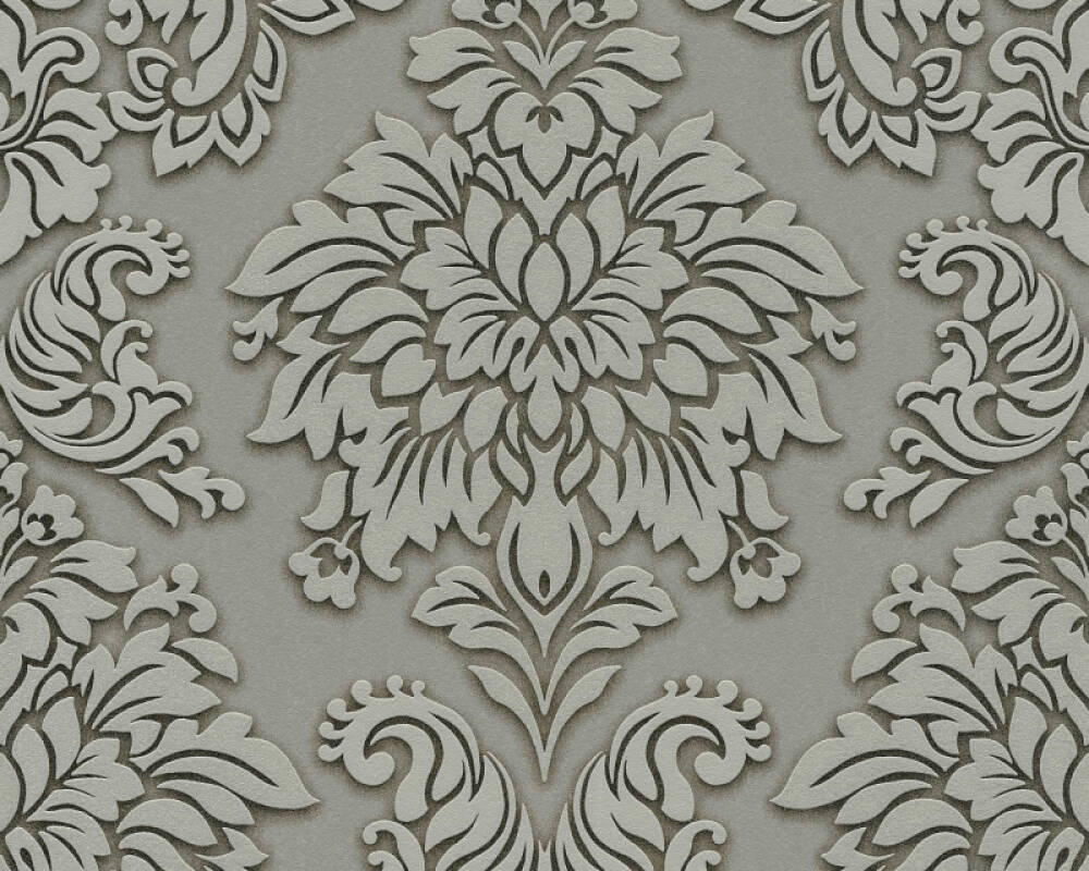 Livingwalls Wallpaper Baroque 3d Beige Grey Metallic Silver 368981
