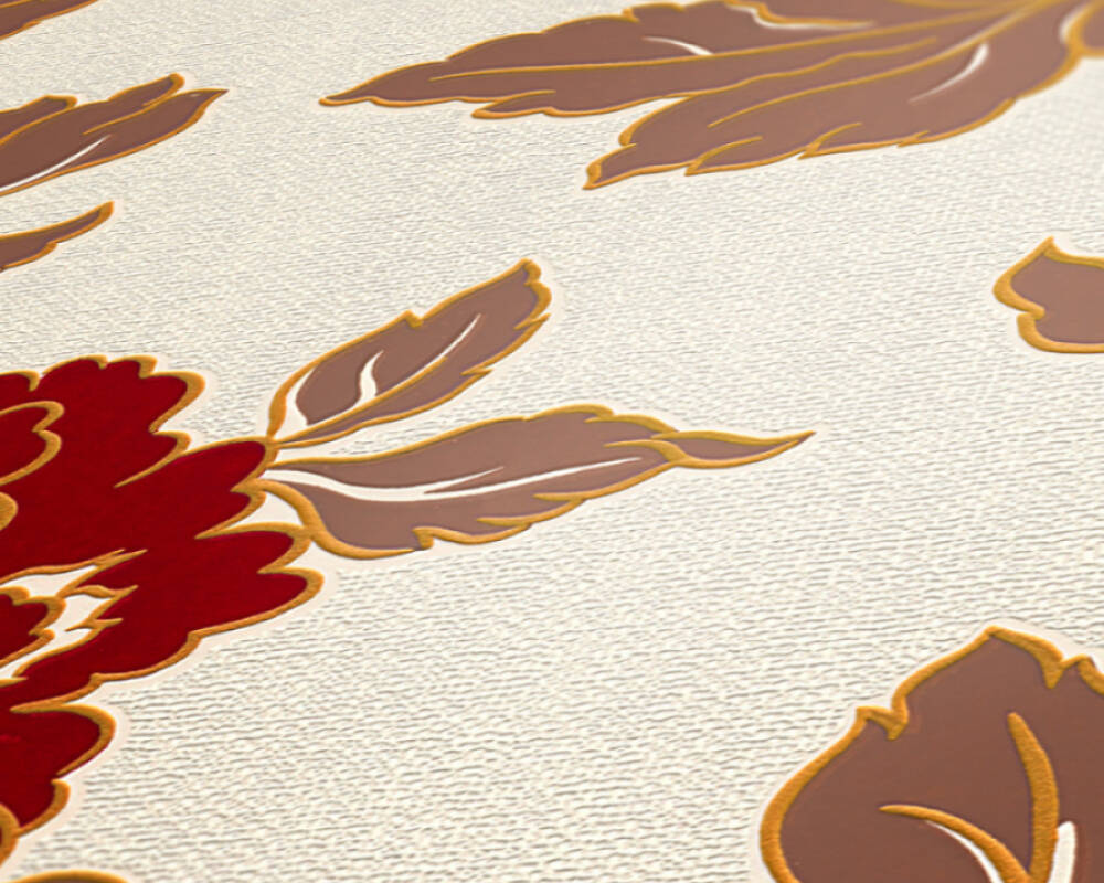 Browse all our modern designs and get free shipping on orders over $50! A S Creation Wallpaper Flowers Brown Cream Red 366953