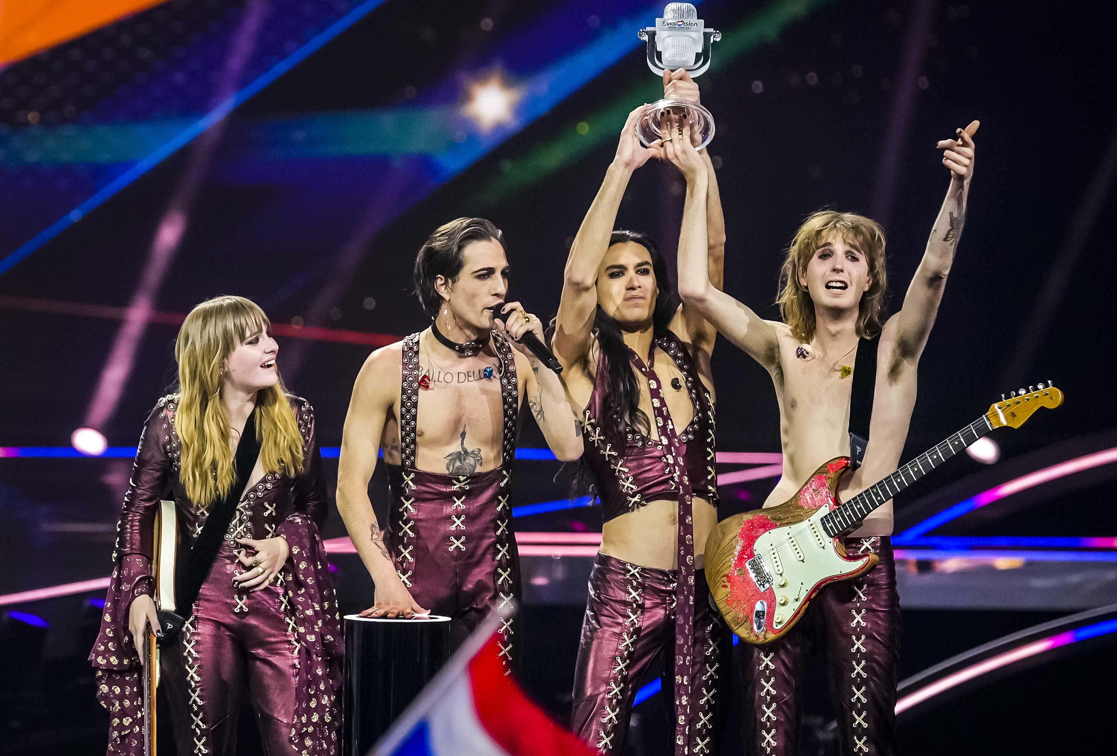 Giorgia Soleri Damiano David Maneskin : Lauter Sieg Italienische Rockband Maneskin Gewinnt Den Esc Br24