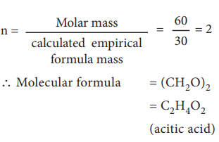 The molar mass of a molecular compound is calculated by adding the molar masses of all the elements that make up its molecules part by multiplying them by the … Calculation Of Molecular Formula From Empirical Formula