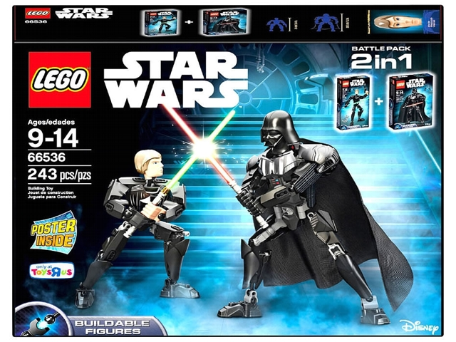 Bricklink Set 66536 1 Lego Luke Skywalker And Darth Vader Star Wars Buildable Figures Star Wars Episode 4 5 6 Bricklink Reference Catalog