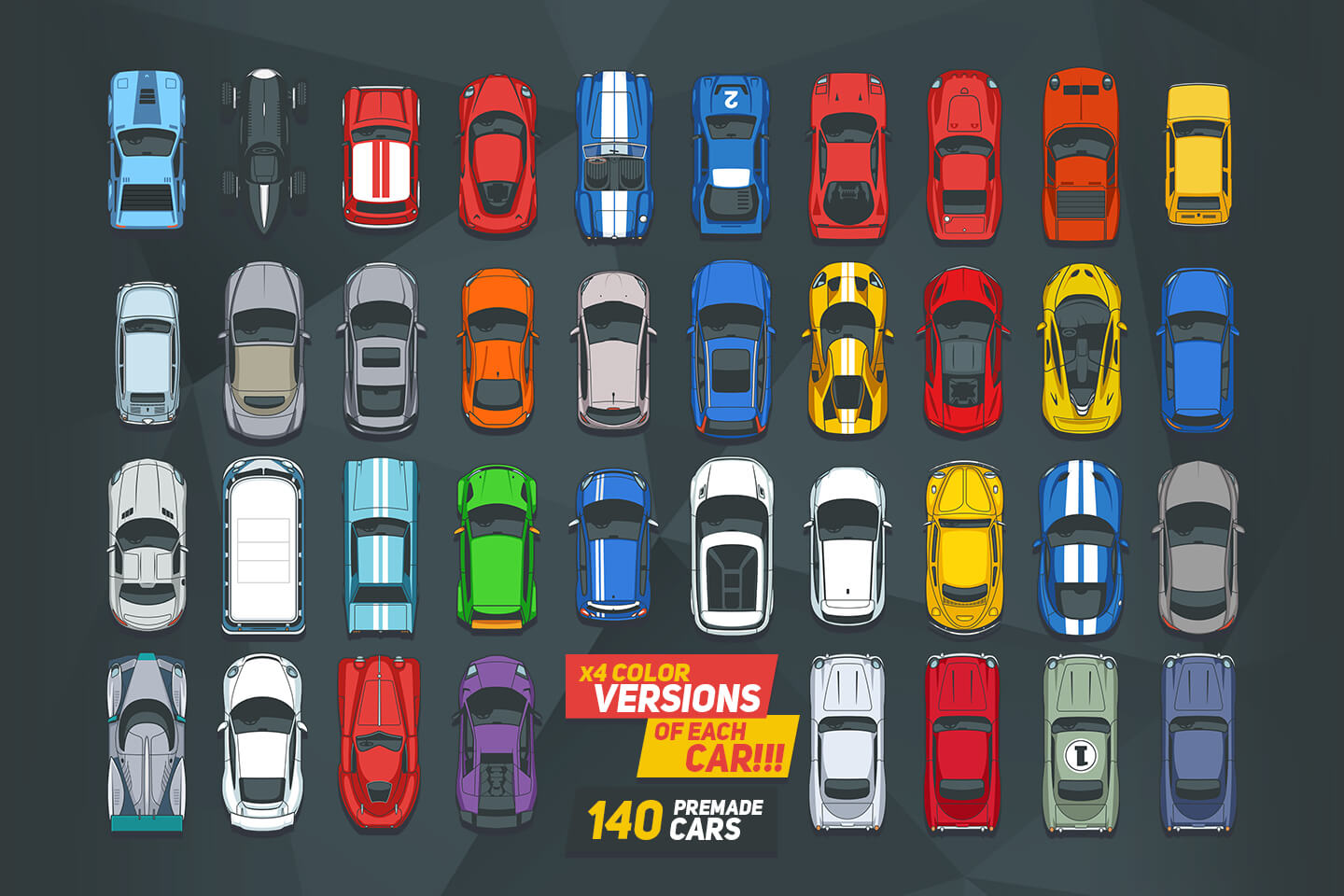 35 Top Down Cars For 2d Racing Game Craftpix Net