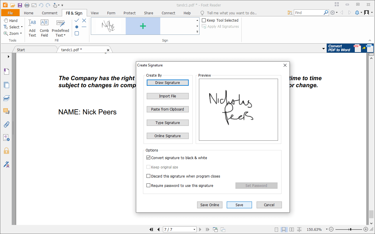 ​​​​​​​once you have created your signature it will appear in the preview box. Foxit Reader 10 0 Unveils New Fill Sign Tool But Drops Ability To Create Pdfs Free Download Software Reviews Downloads News Free Trials Freeware And Full Commercial Software Downloadcrew