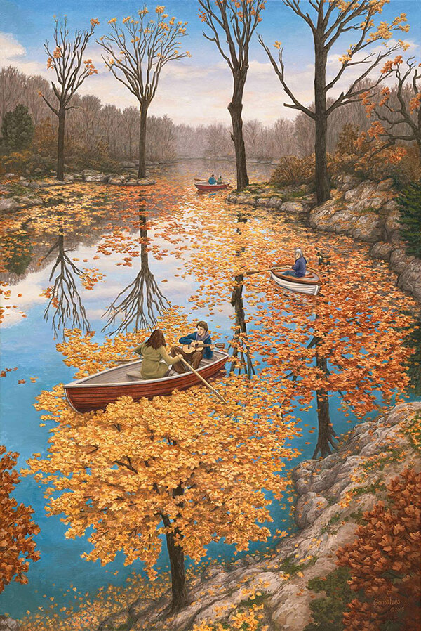 Seamless pattern on the theme of ancient greece. More Mind Blowing Optical Illusion Painting by Rob Gonsalves | Design Swan