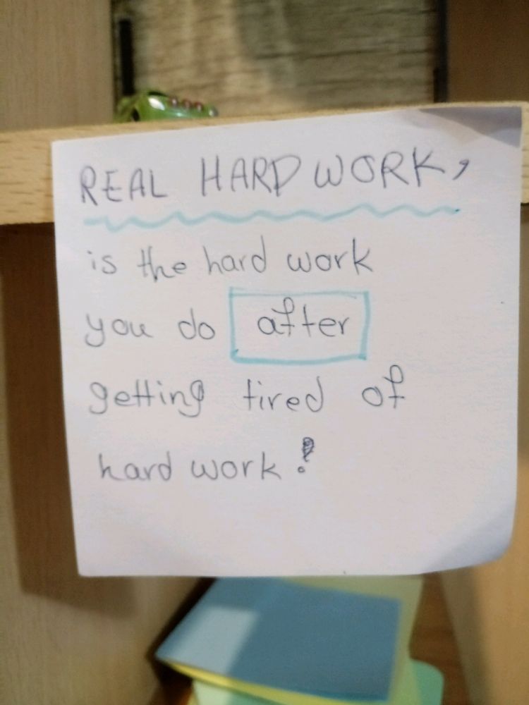 Adding to the equation above. I Was Highly Impressed By This Qout So I Wrote It On A Sticky Note Just To Be Able To See It Any Time I Am About To Give Devrant