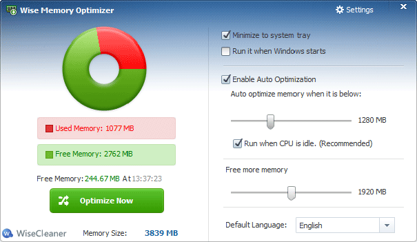 電腦記憶體優化/暫存清除軟體下載@Wise Memory Optimizer程式 電腦記憶體優化/暫存清除軟體下載@Wise Memory Optimizer程式