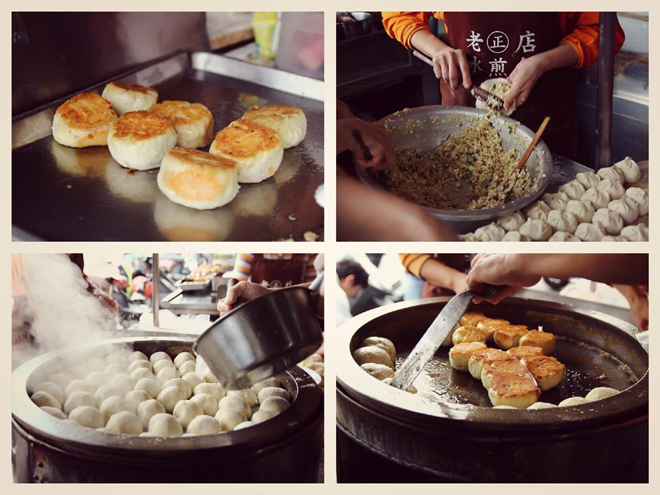 水煎包外皮好酥脆……